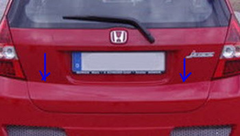 HONDA JAZZ LICENCE PLATE