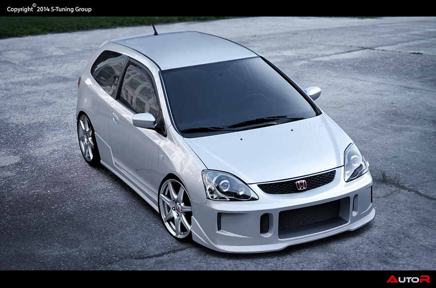 HONDA CIVIC 01-06 SIDE SKIRTS 3D