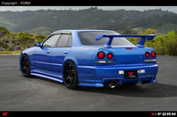 Für Nissan Skyline R34 GT GTT 4-Türer Z-Tune Style Heckstoßstange Rear Bumper inkl. Spats Extensions