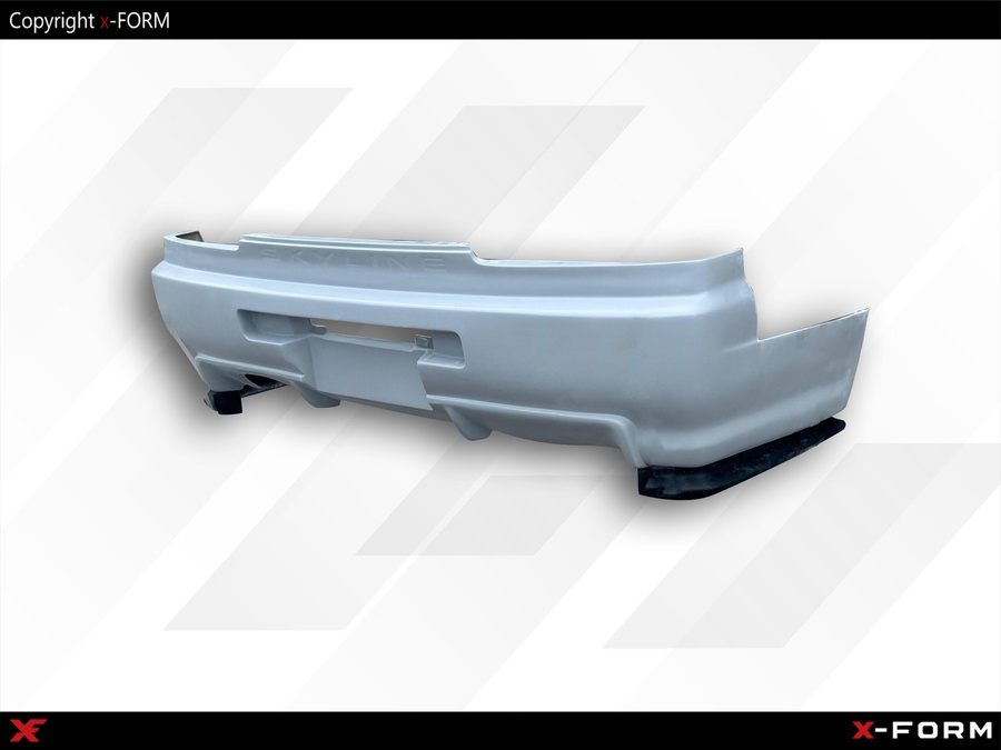 Für Nissan Skyline R34 GT GTT 4-Türer Z-Tune Style Heckstoßstange  Rear Bumper inkl. Spats Extensions