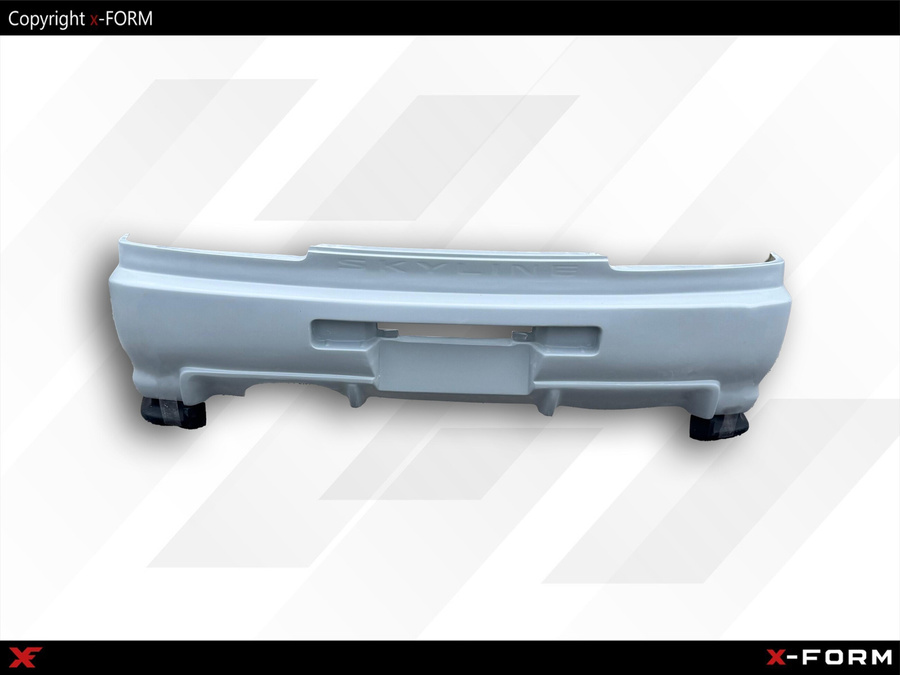 Für Nissan Skyline R34 GT GTT 4-Türer Z-Tune Style Heckstoßstange  Rear Bumper inkl. Spats Extensions